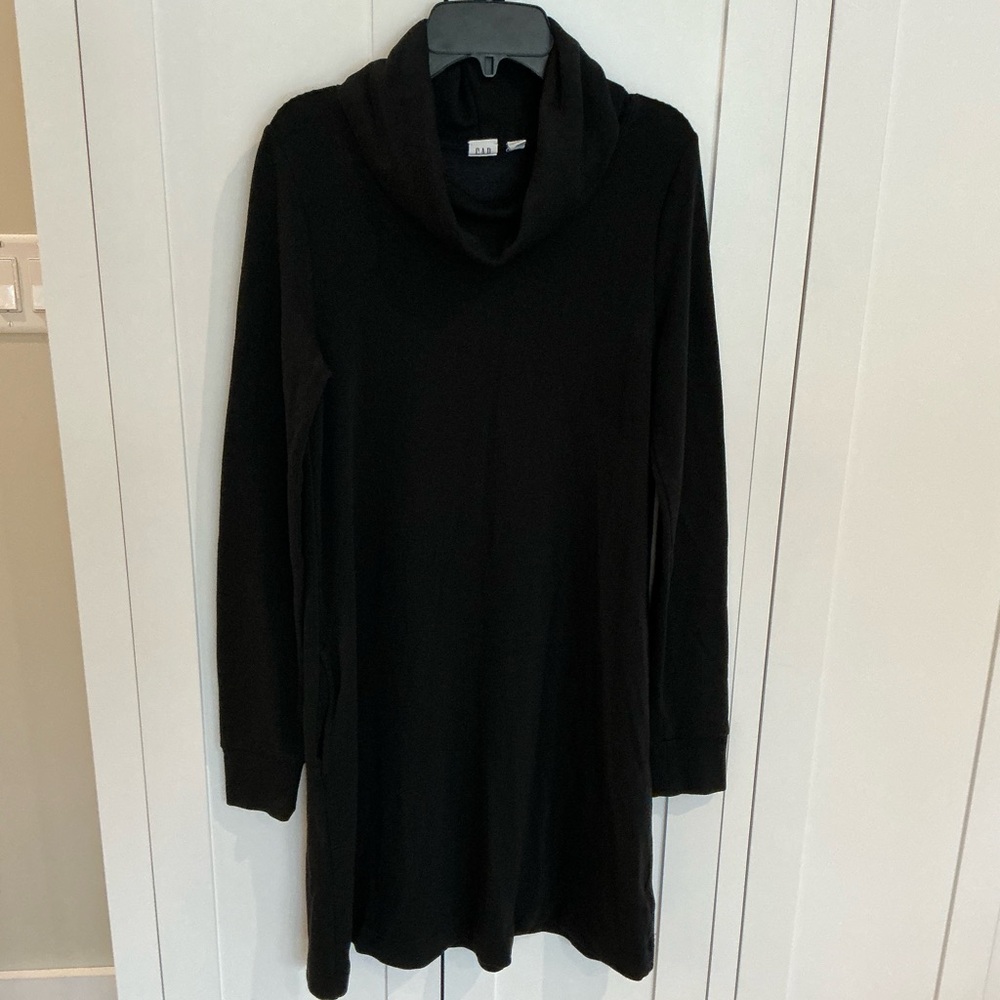 Black Cowl Neck Sweater Dress